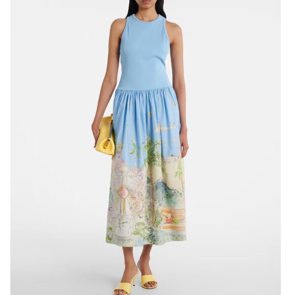 Alemais Anouk Sky Blue Mid-Length Dress - Picture 1 of 16